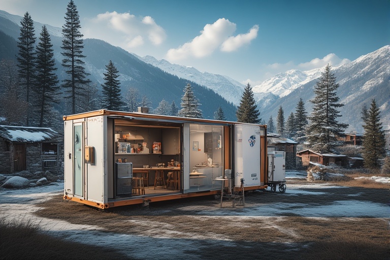 Healthcare Container in Rural Kashmir - Tourist accommodation cabin in Gulmarg